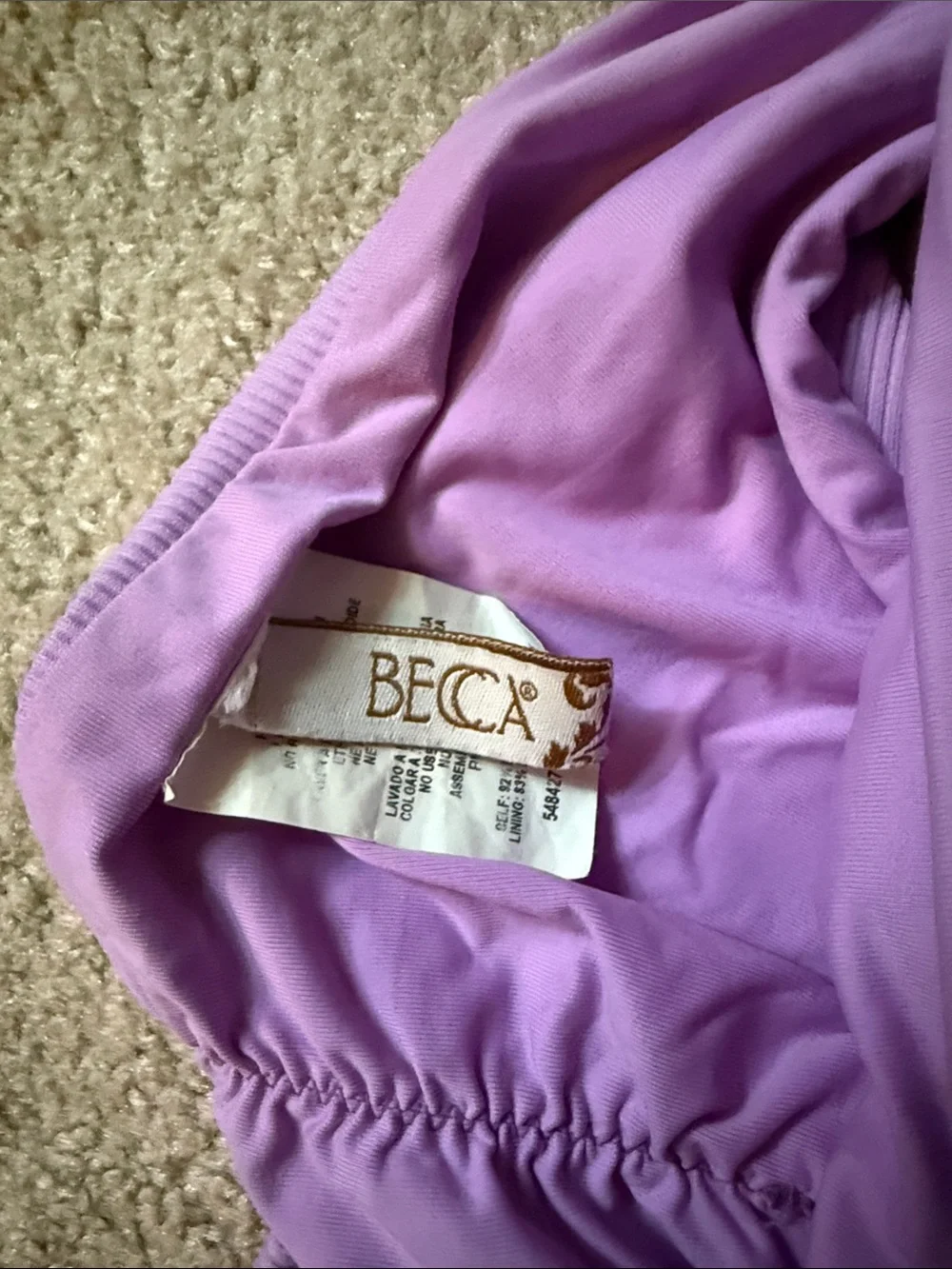 BECCA Lilac Ribbed Bikini Set - Picture 3 of 8